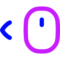 Mouse Move Left Icon from Flex Neon Set