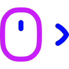 Mouse Move Right Icon from Flex Neon Set