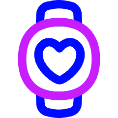 Watch Circle Heartbeat Monitor 1 Icon from Flex Neon Set