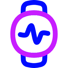 Watch Circle Heartbeat Monitor 2 Icon from Flex Neon Set