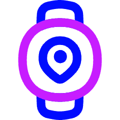 Watch Circle Location Icon from Flex Neon Set