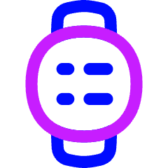 Watch Circle Menu Icon from Flex Neon Set