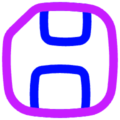 Floppy Disk Icon from Flex Neon Set