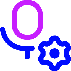Microphone Setting Gear Icon from Flex Neon Set