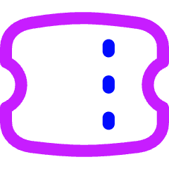 Ticket 1 Icon from Flex Neon Set