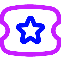 Ticket Star Icon from Flex Neon Set
