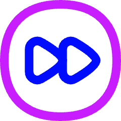 Button Fast Forward Circle 1 Icon from Flex Neon Set