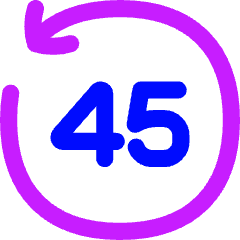 Button Go Backward 45 Icon from Flex Neon Set
