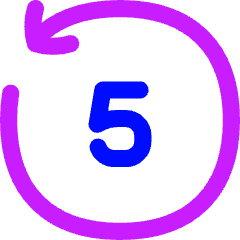 Button Go Backward 5 Icon from Flex Neon Set