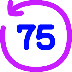 Button Go Backward 75 Icon from Flex Neon Set