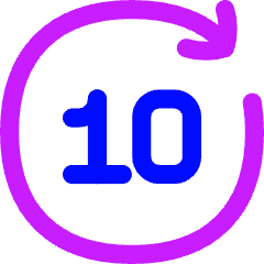 Button Go Forward 10 Icon from Flex Neon Set