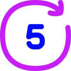 Button Go Forward 5 Icon from Flex Neon Set