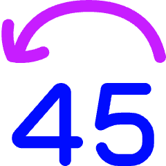Button Jump Backward 45 Icon from Flex Neon Set
