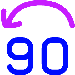 Button Jump Backward 90 Icon from Flex Neon Set