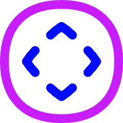 Button Move Circle Icon from Flex Neon Set