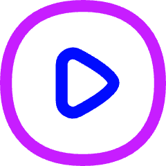 Button Play Circle Icon from Flex Neon Set