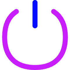 Button Power 1 Icon from Flex Neon Set