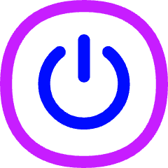 Button Power Circle 1 Icon from Flex Neon Set