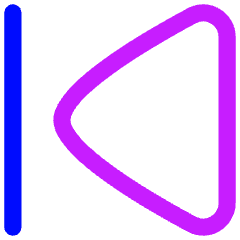 Button Previous Icon from Flex Neon Set
