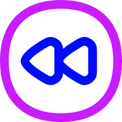 Button Rewind Circle 1 Icon from Flex Neon Set