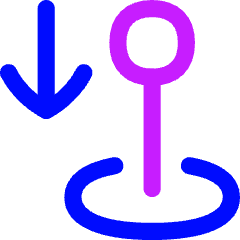 Arcade Stick Move Down Icon from Flex Neon Set