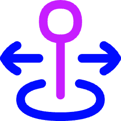 Arcade Stick Move Horizontal Icon from Flex Neon Set