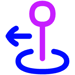 Arcade Stick Move Left Icon from Flex Neon Set