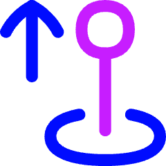 Arcade Stick Move Up Icon from Flex Neon Set