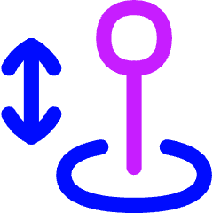 Arcade Stick Move Vertical Icon from Flex Neon Set