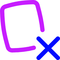 Card Remove Cross Icon from Flex Neon Set