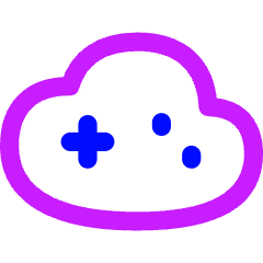 Cloud Gaming 1 Icon from Flex Neon Set