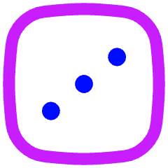 Dice 3 Icon from Flex Neon Set