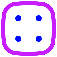 Dice 4 Icon from Flex Neon Set