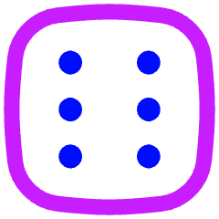 Dice 6 Icon from Flex Neon Set