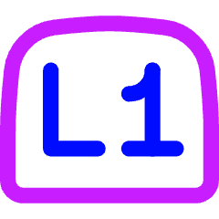 Left Button One Icon from Flex Neon Set