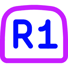 Right Button One Icon from Flex Neon Set