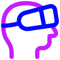 Vr Headset 1 Icon from Flex Neon Set