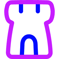 Watchtower Castle Icon from Flex Neon Set