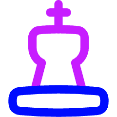Chess King Icon from Flex Neon Set