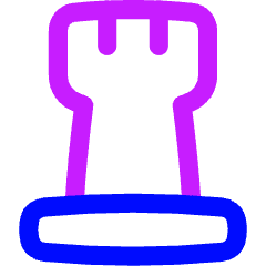 Chess Rook Icon from Flex Neon Set