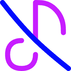 Music Note Off 1 Icon from Flex Neon Set