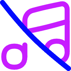 Music Note Off 2 Icon from Flex Neon Set