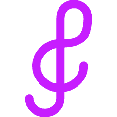 Music Note Trebble Clef Icon from Flex Neon Set