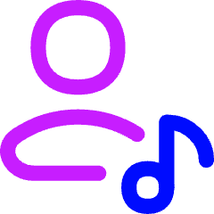 Artist Song Icon from Flex Neon Set