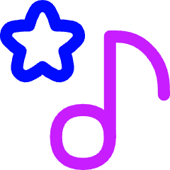 Favorite Star Playlist Icon from Flex Neon Set