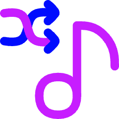 Shuffle Playlist Icon from Flex Neon Set