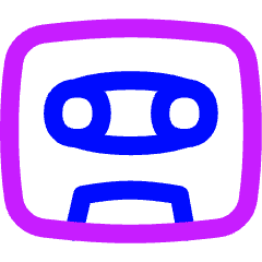 Tape Cassette Record Icon from Flex Neon Set