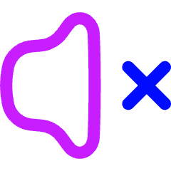 Volume Mute Icon from Flex Neon Set