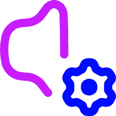 Volume Setting Gear Icon from Flex Neon Set