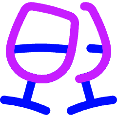 Champagne Party Alcohol Icon from Flex Neon Set